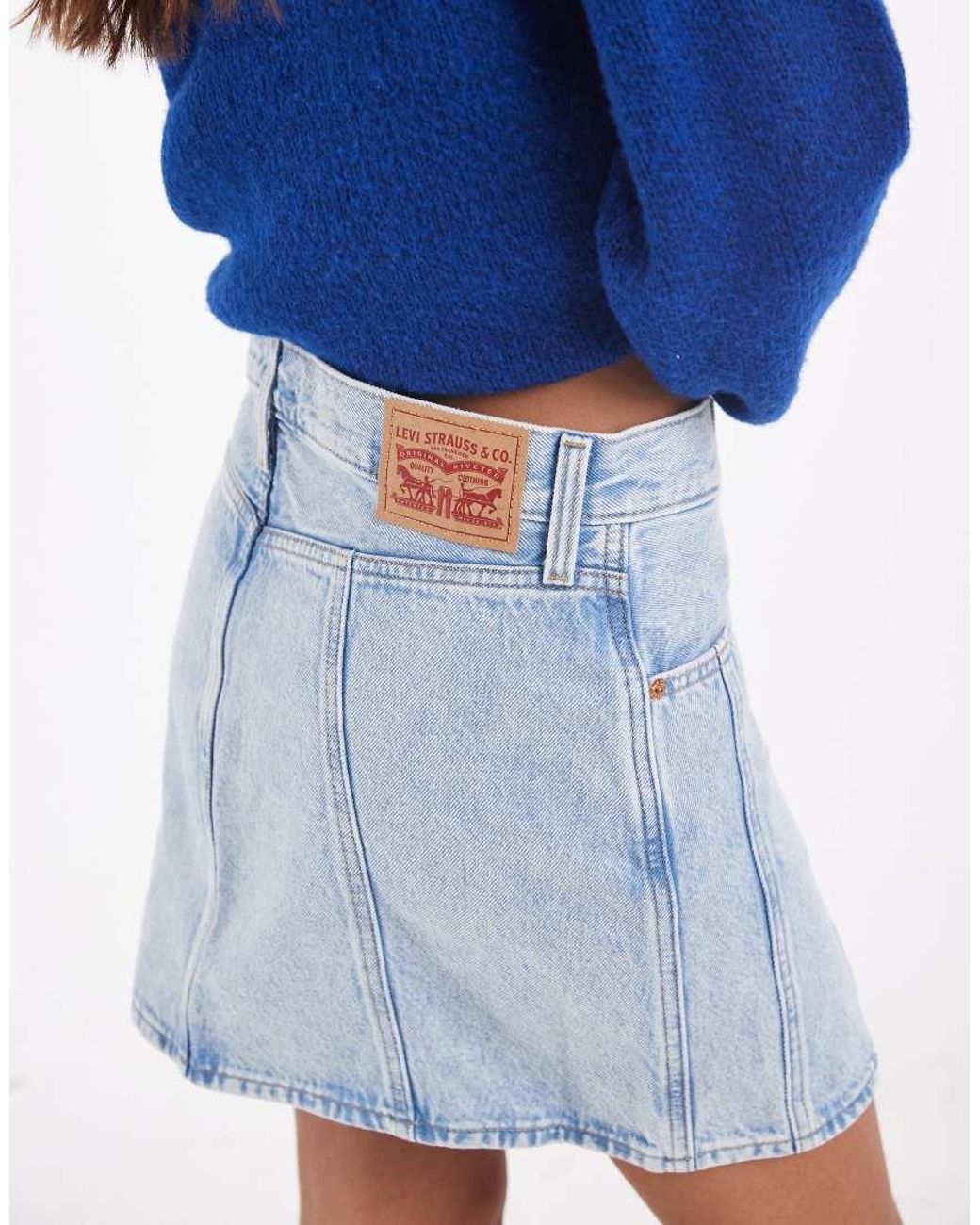 Levi's White Seamed Icon Skirt