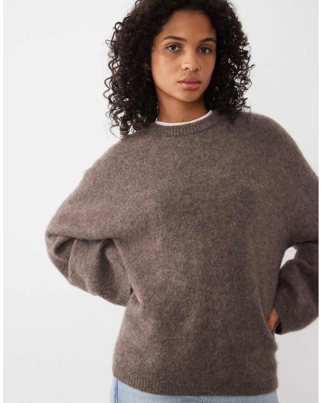 ARKET White Super Soft Alpaca And Wool Relaxed Jumper