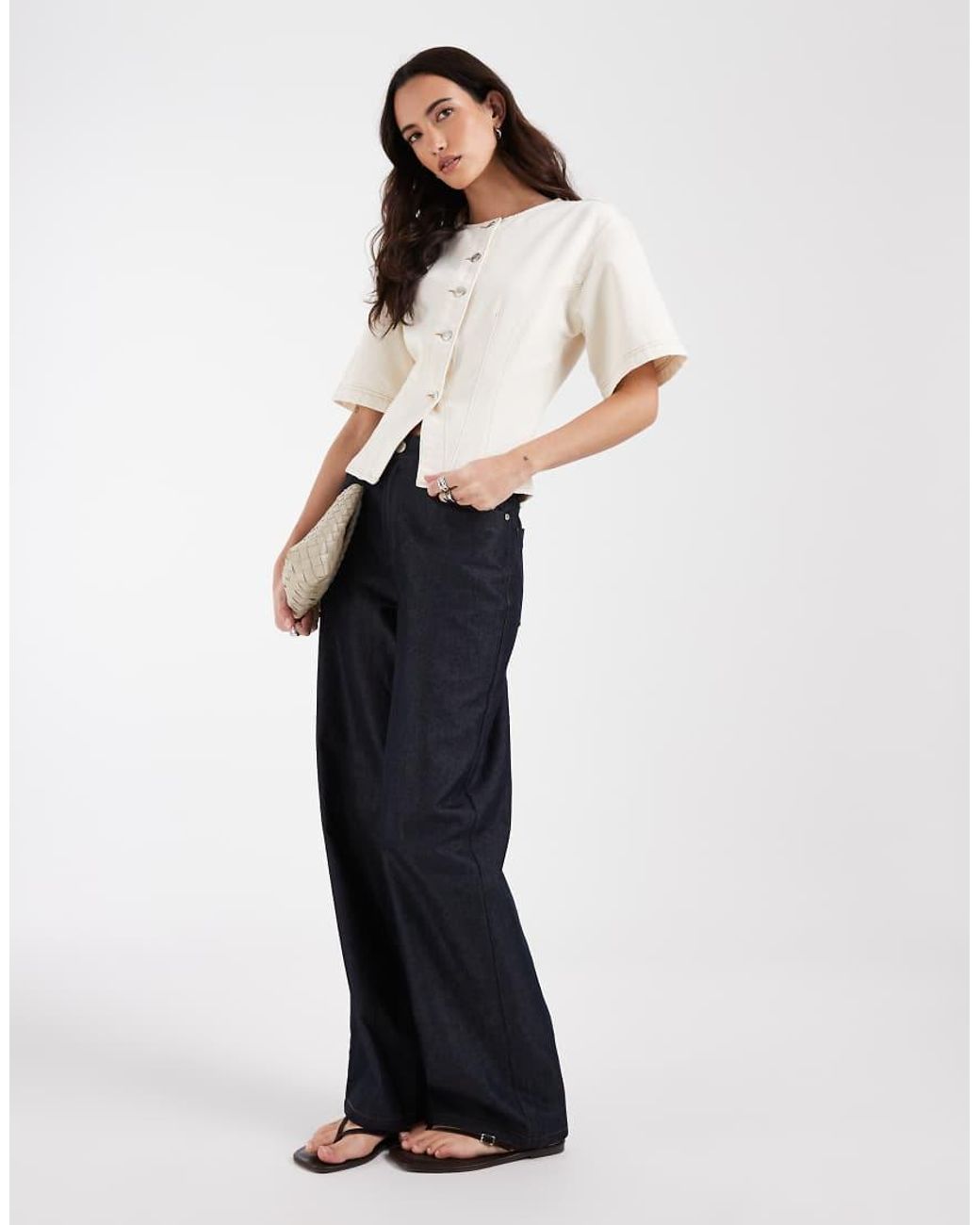 ASOS White Cinch Top