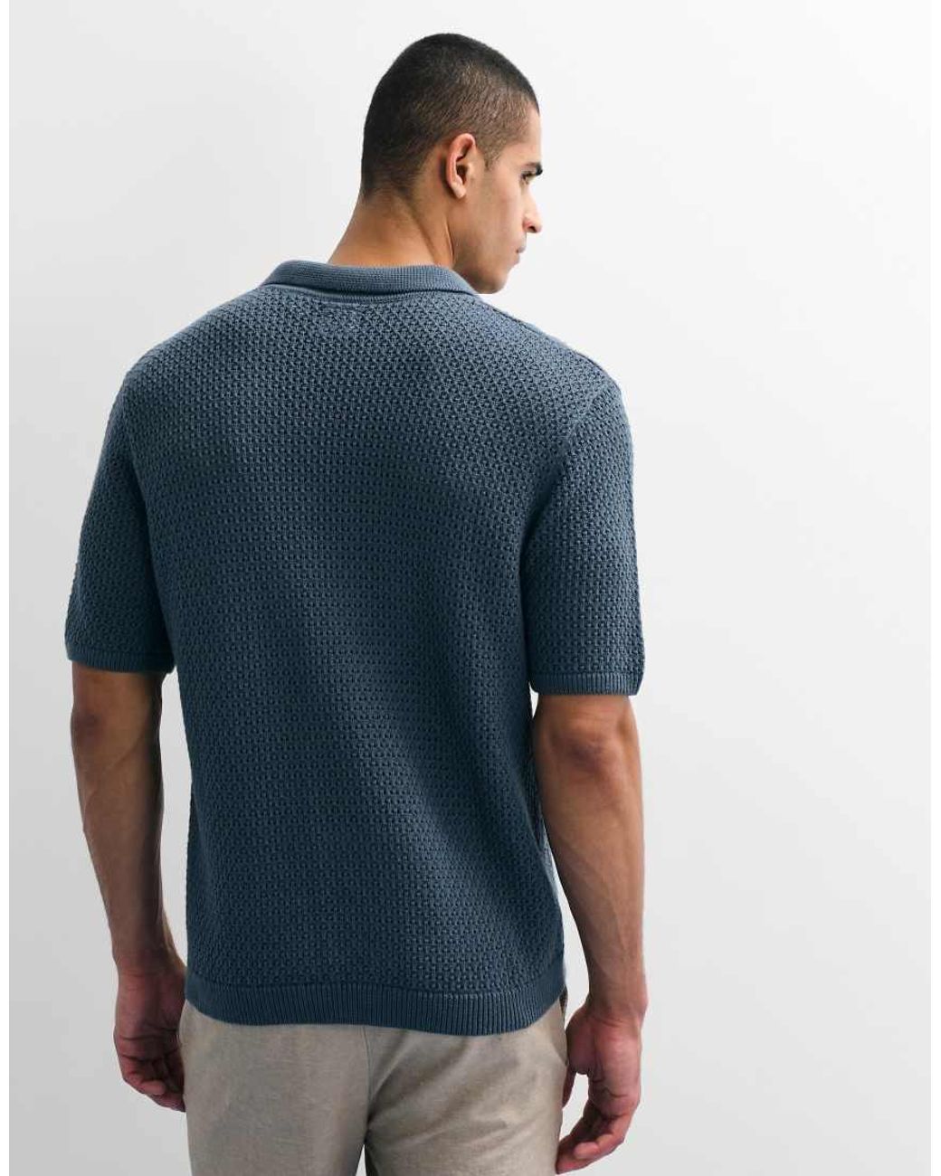 Levi's Blue Dillon V Neck Polo Jumper for men