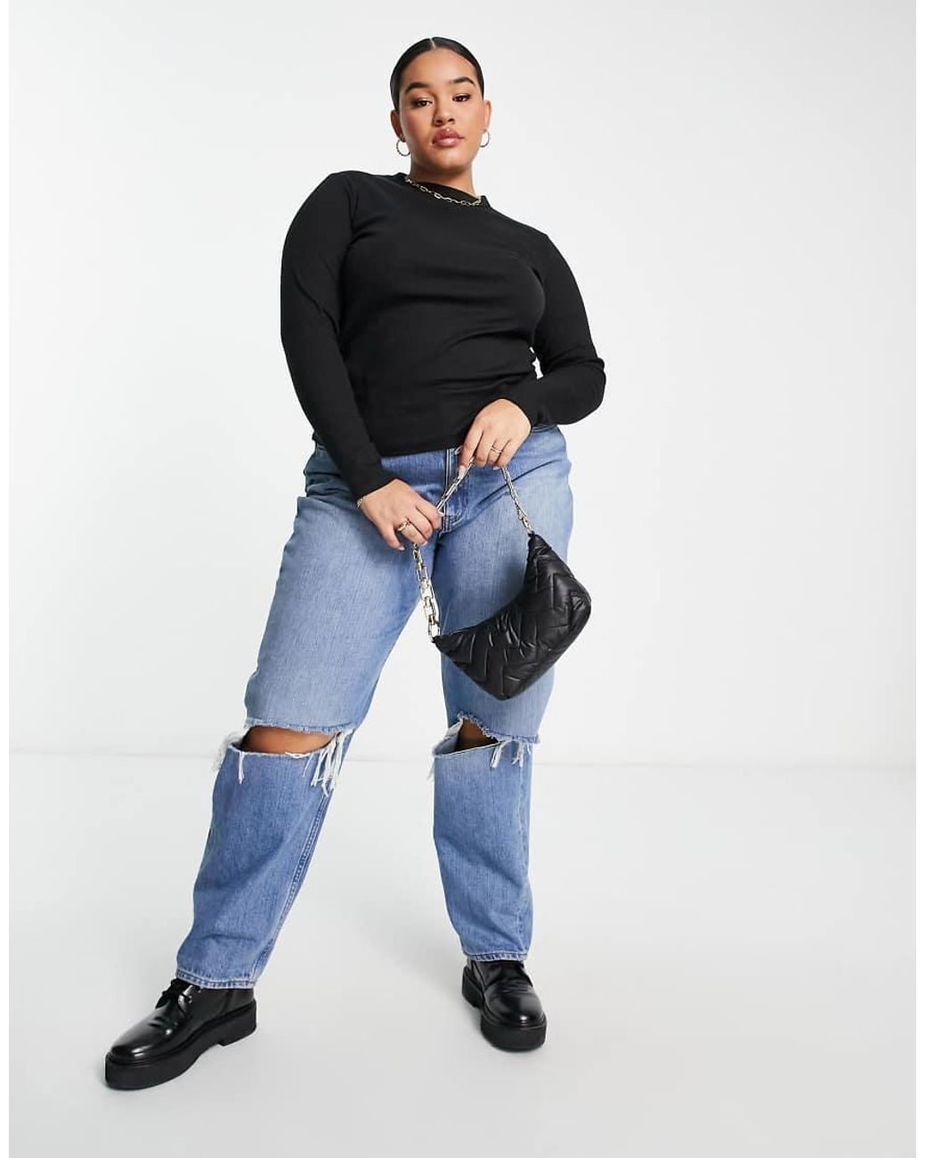 Cotton On Black Cotton:On Curve Long Sleeve Tee