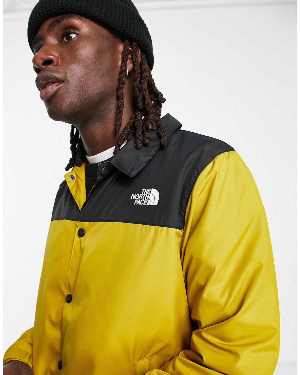 The North Face Water Repellent Coach Jacket in Yellow for Men | Lyst
