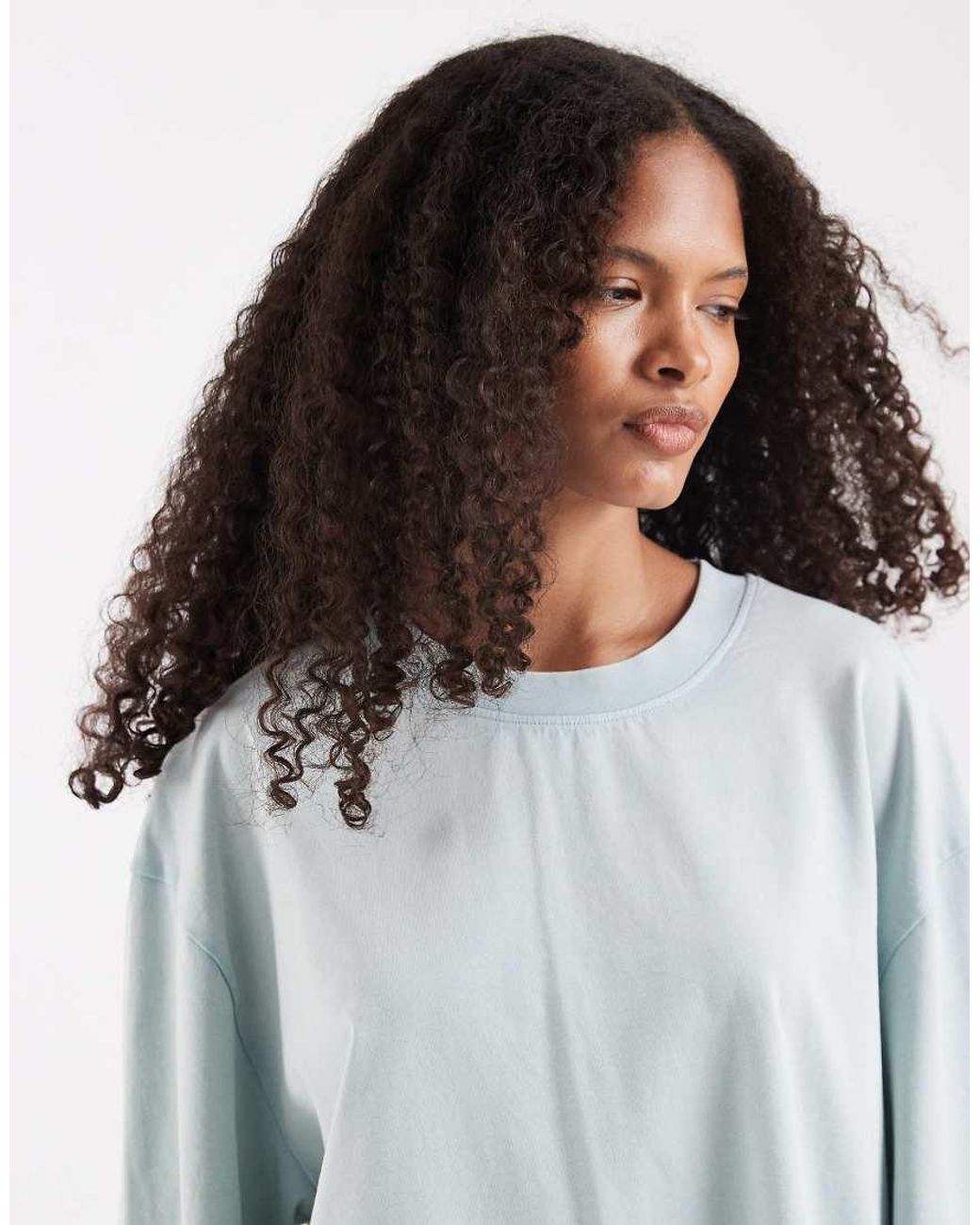 ASOS Gray Boxy Cropped T-shirt