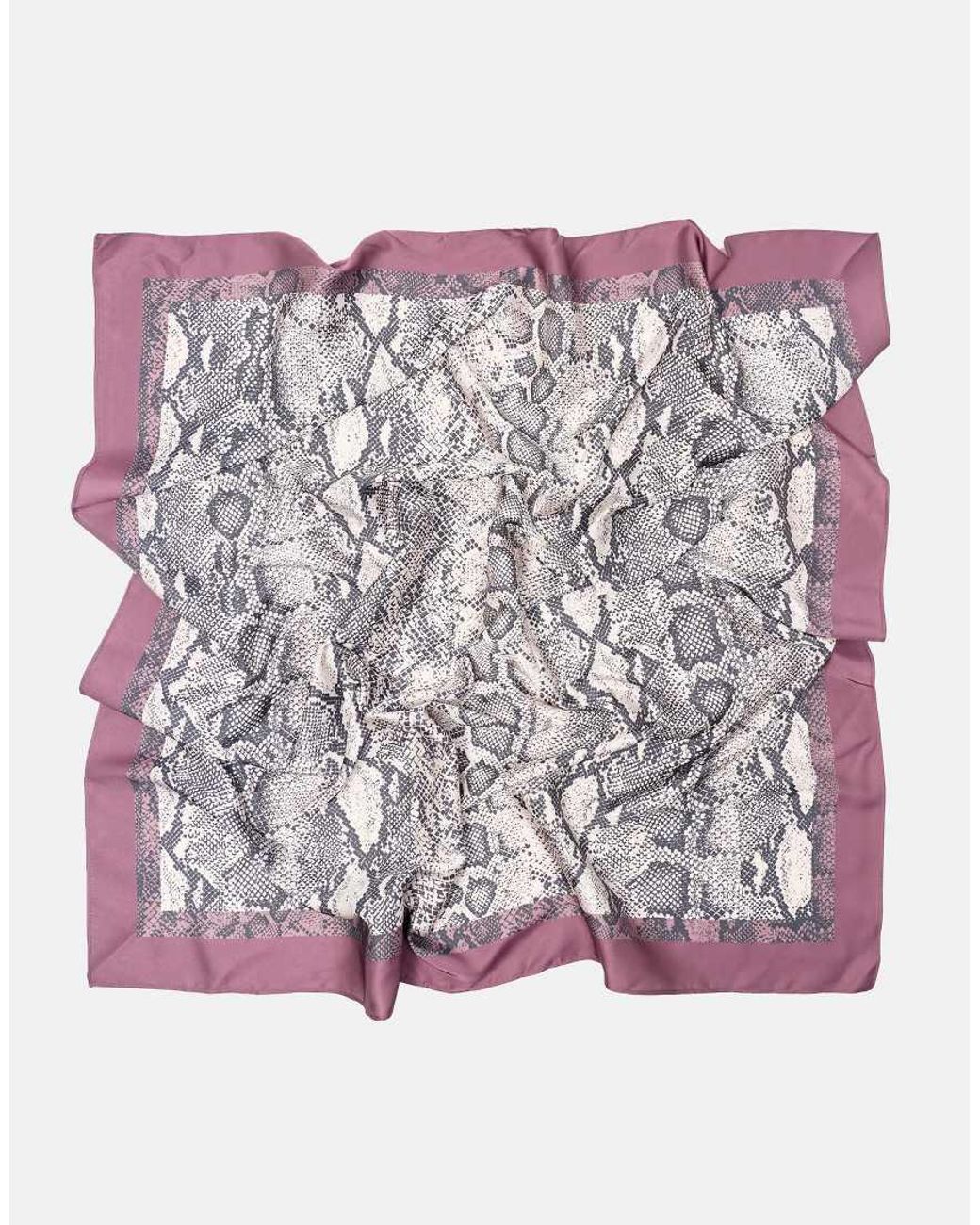 Pull&Bear Gray Bandana Satin Snakeskin Print