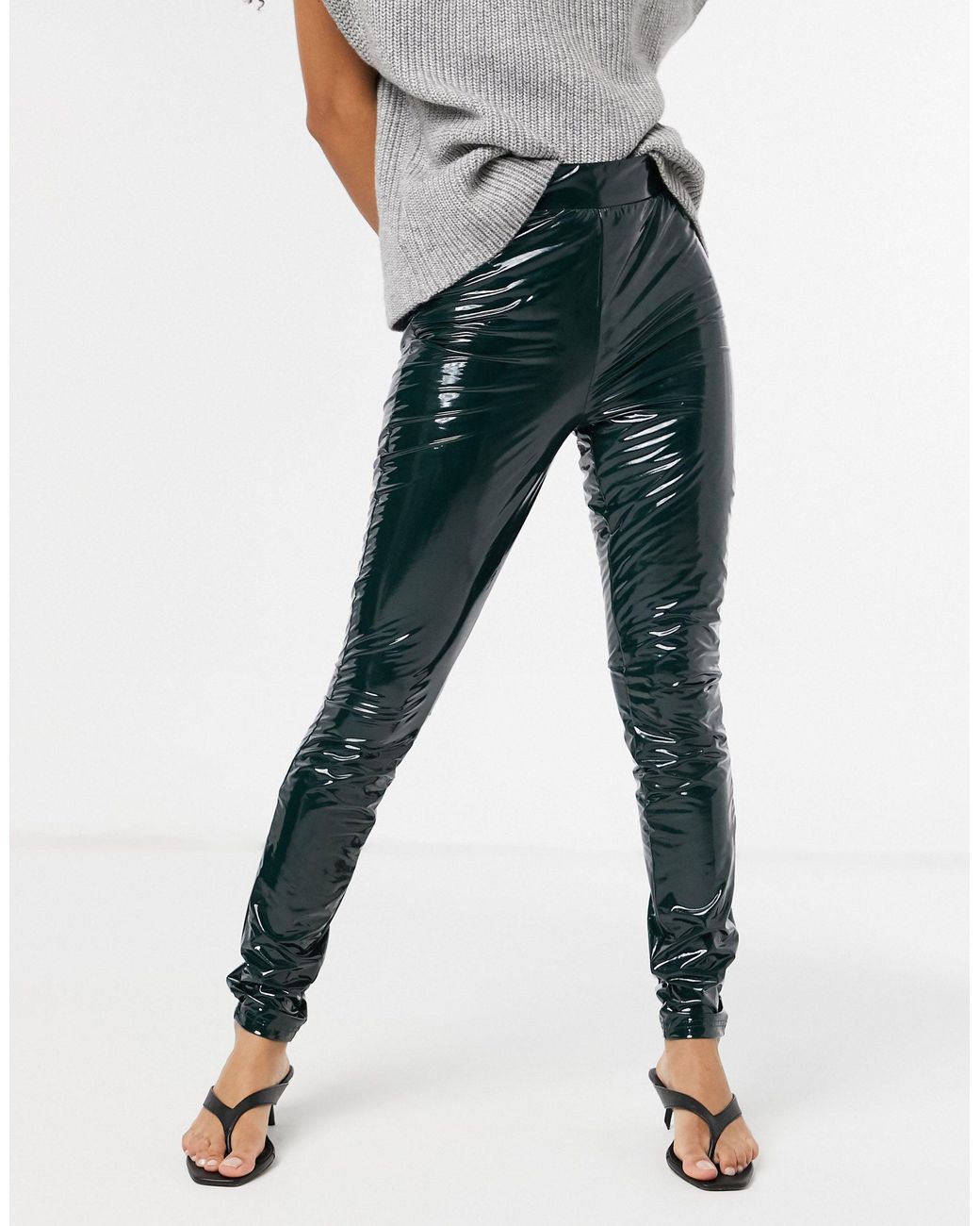 Green vinyl hotsell leggings