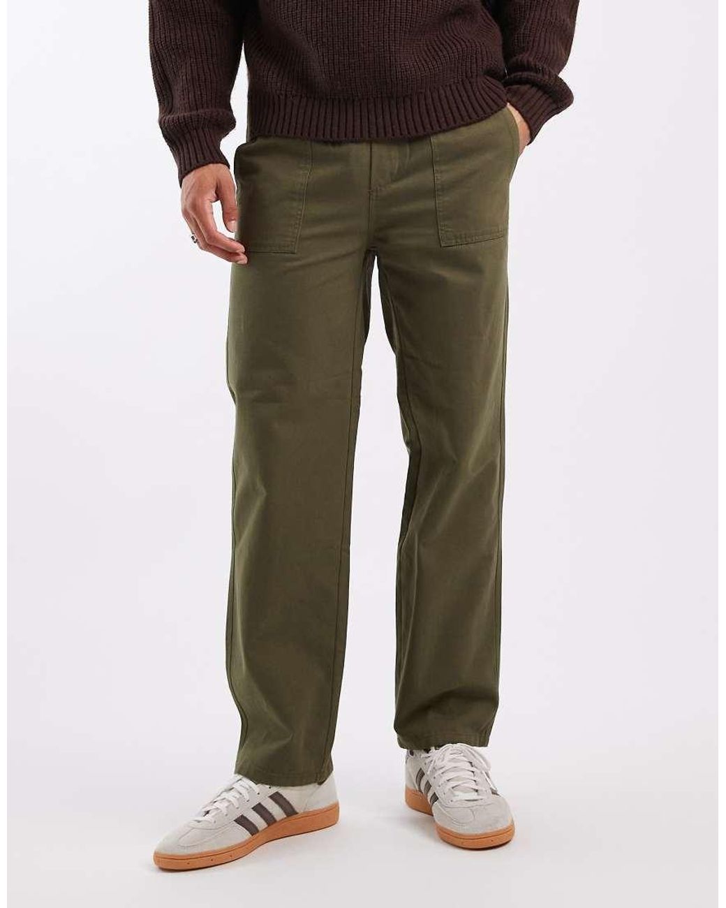 Only & Sons Green Relaxed Fit Trouser for men
