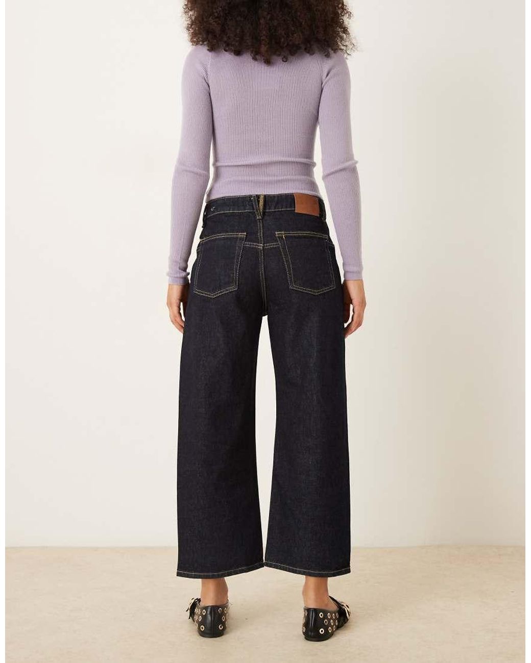 Free People Blue Deep Trance Dropped Jeans