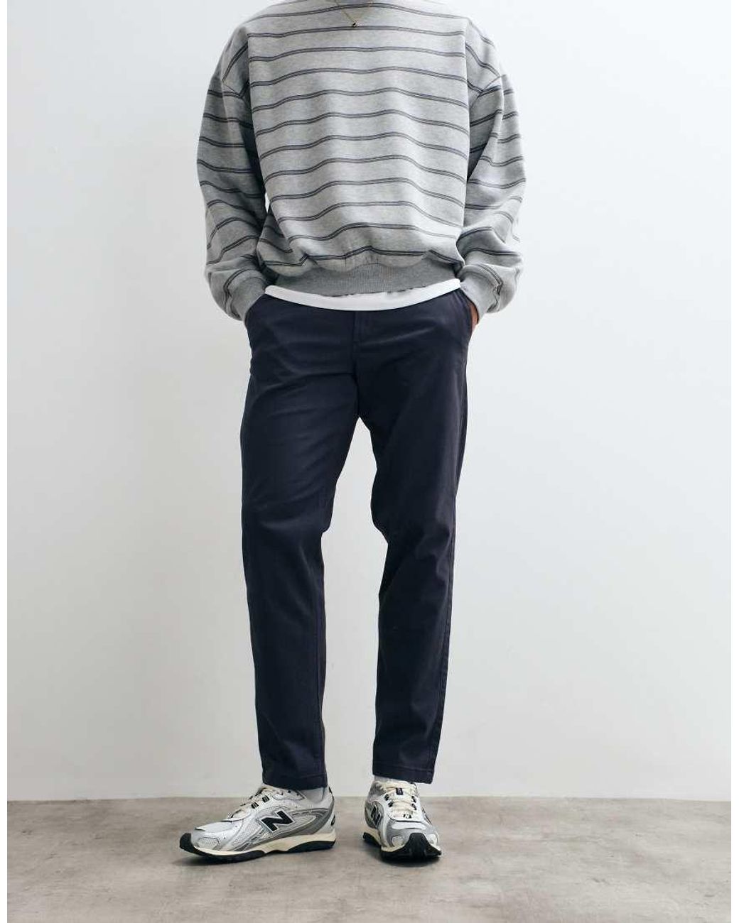 Jack & Jones Gray Straight Fit Chino for men