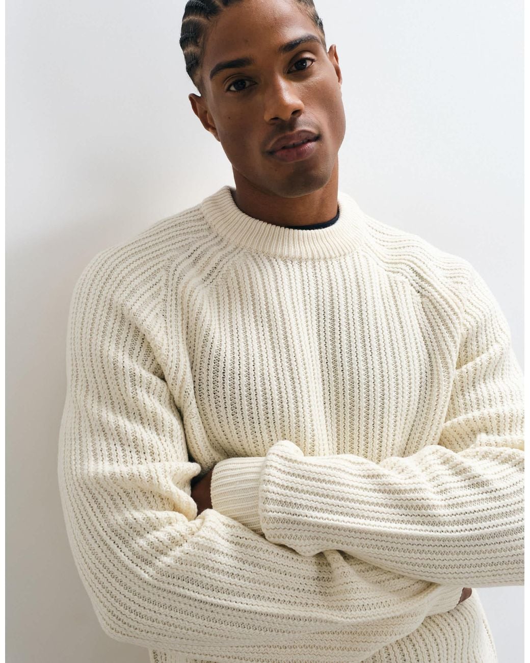 Pull en maille écru Collusion pour homme en coloris Natural