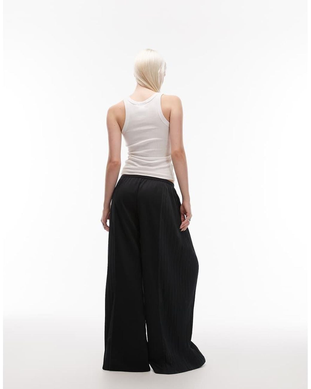 Nike Black Pleated Wide Leg Trousers
