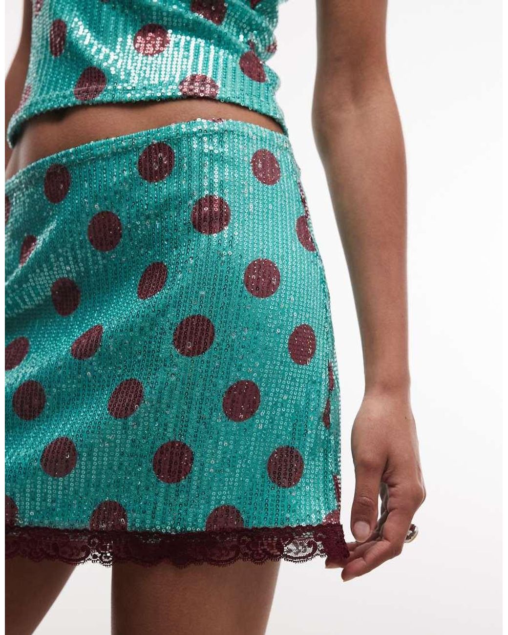 Reclaimed Vintage Blue Mini Skirt