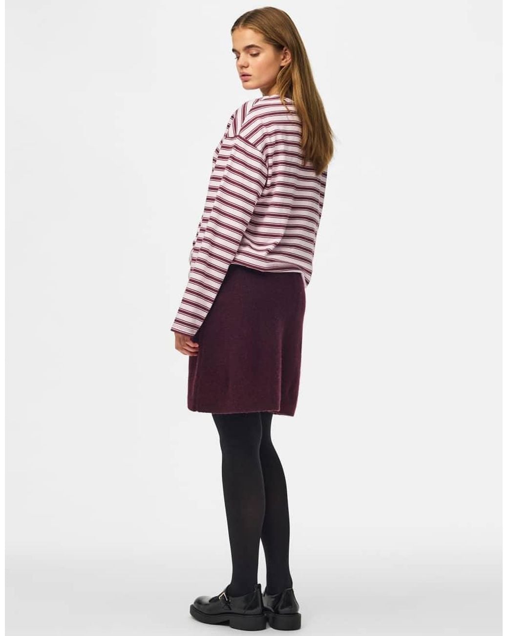 Pieces Purple Mini Skirt
