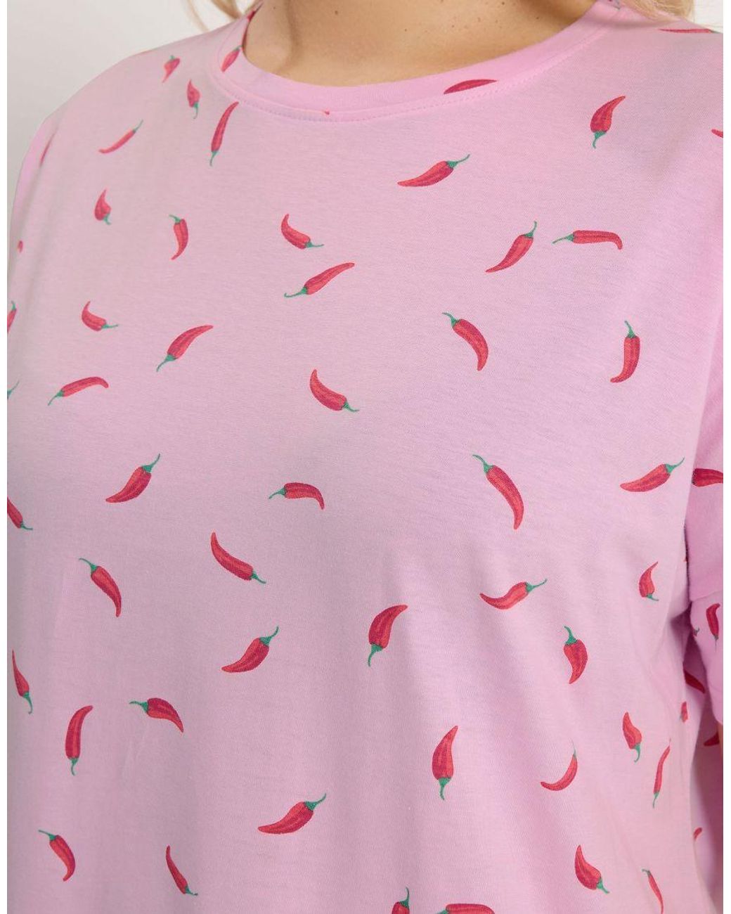 Yours Clothing Pink Chilli Sleep Tee Nightdress