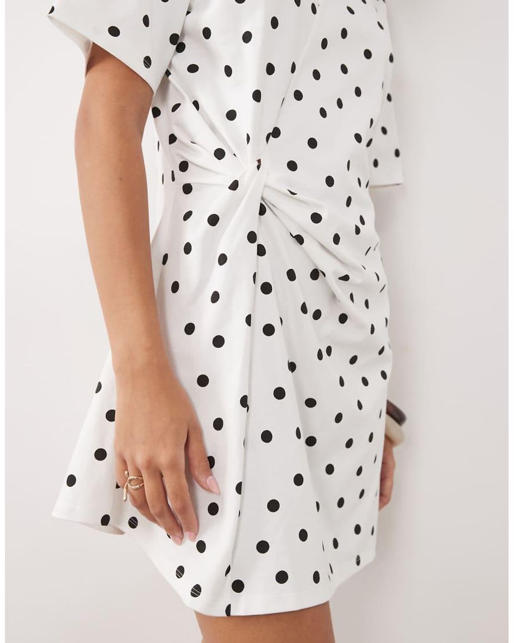 ASOS Natural Wrapped Waist Mini Dress