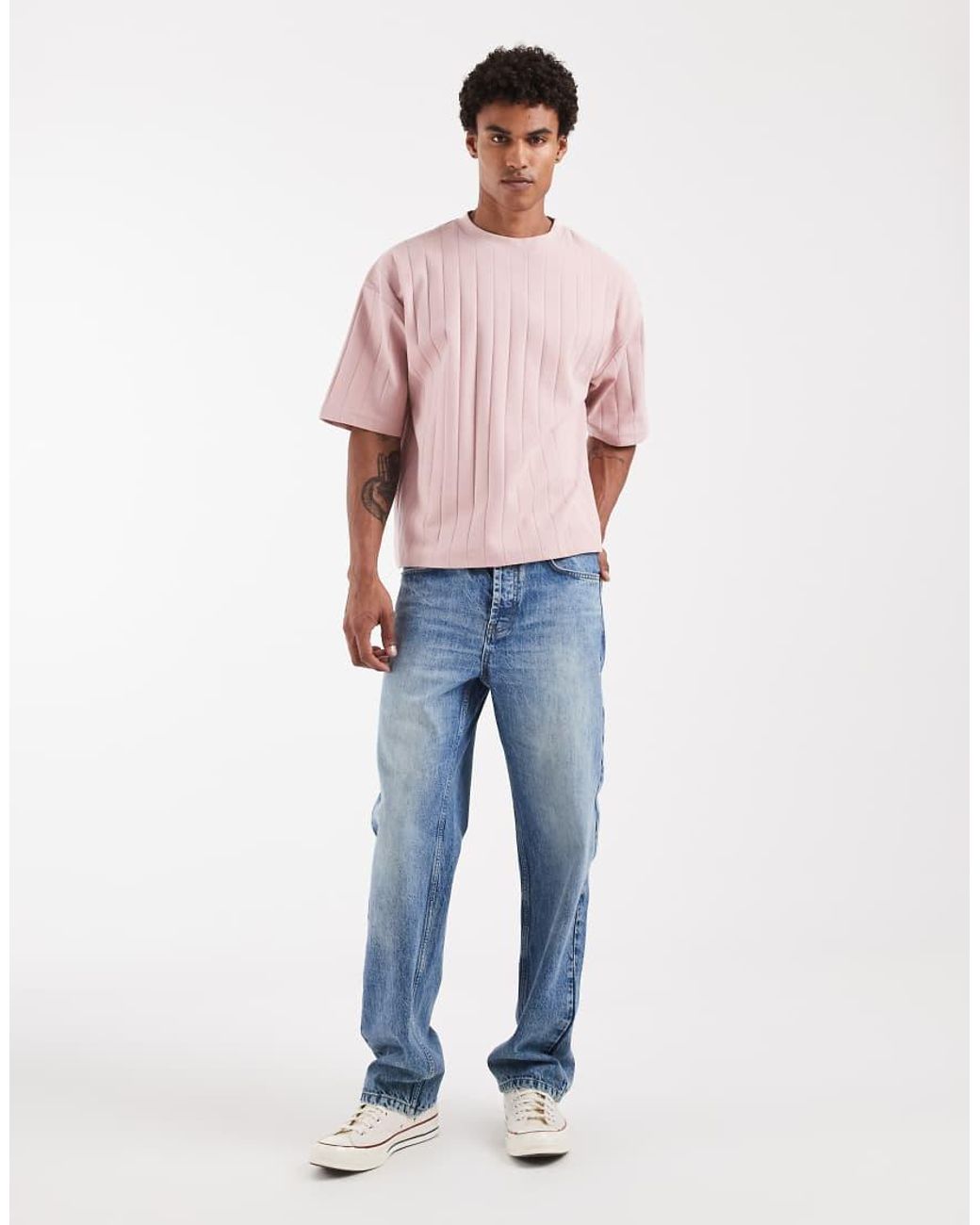 ASOS Red Boxy Oversized T-shirt for men