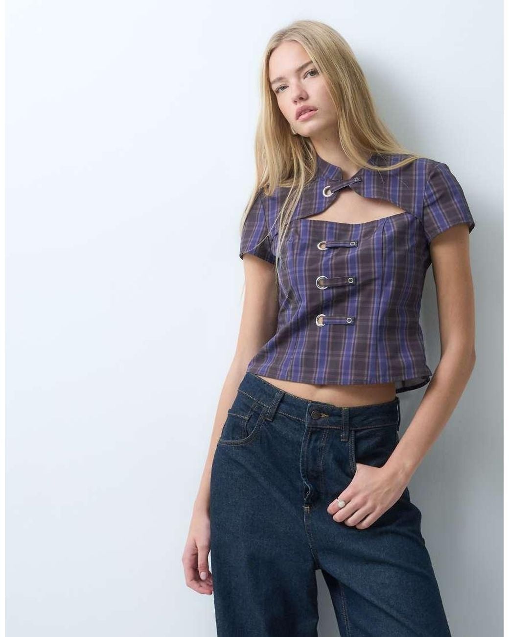 laagam Blue Azura Quared Top