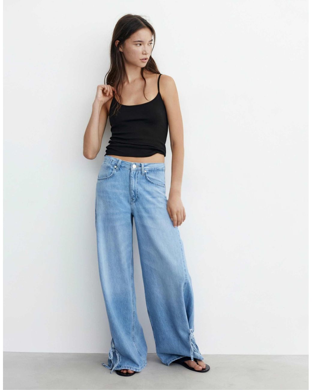 Pull&Bear Black Top mit feinen trägern