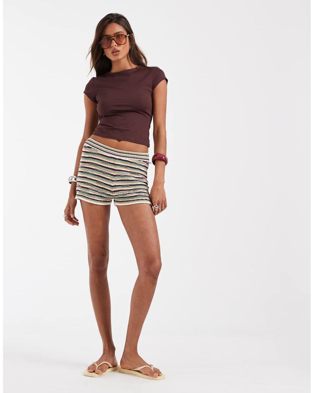 ASOS Red Polyamide Slinky Baby Tee
