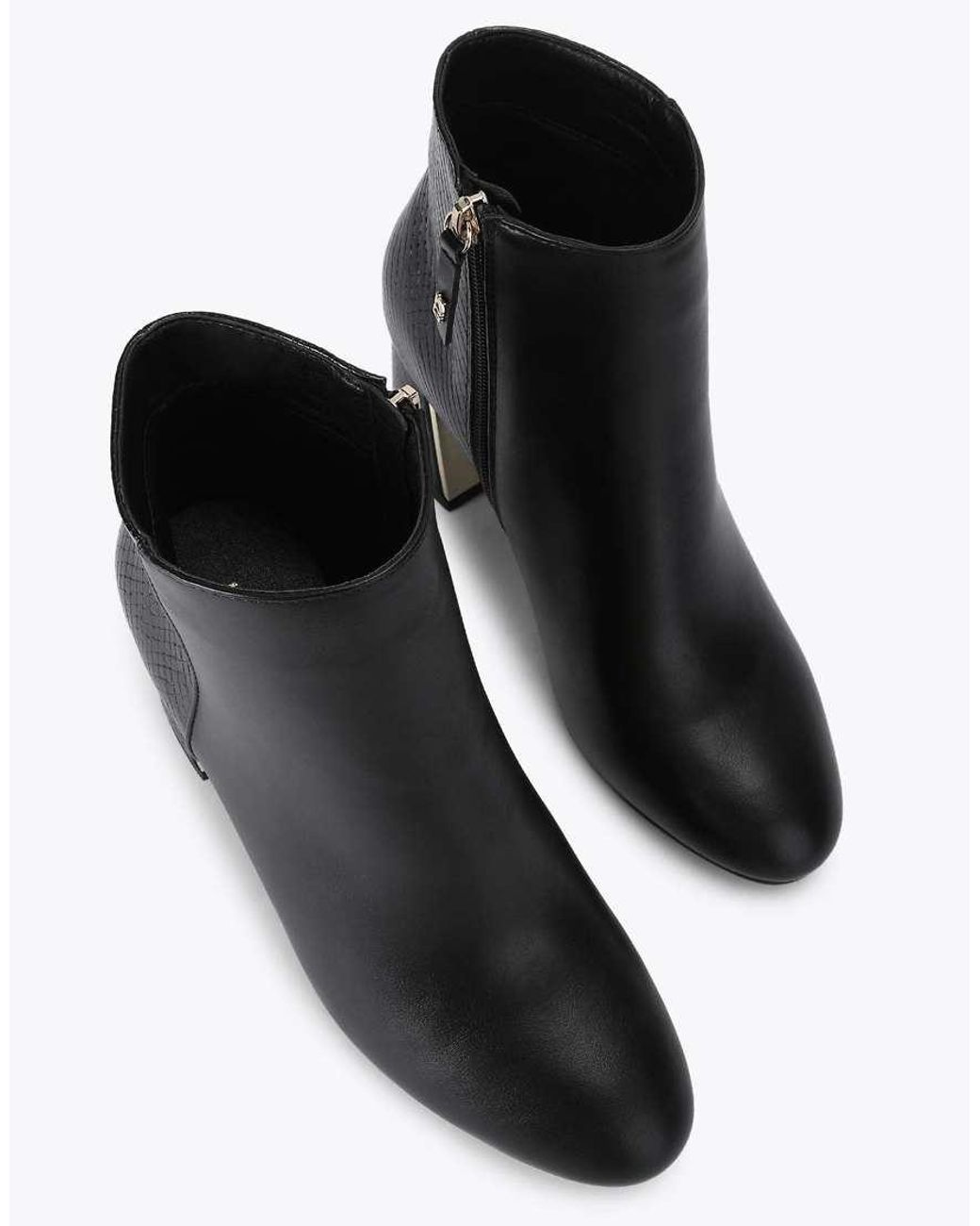 KG by Kurt Geiger Black Hazel Mid Ankle Boots