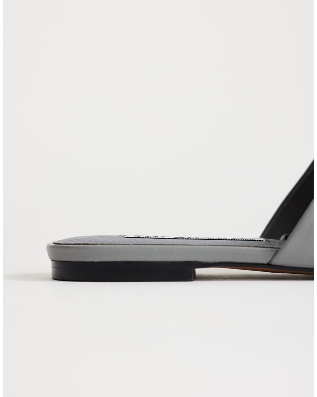 TOPSHOP White Cressida Premium Real Leather Square Toe Mule