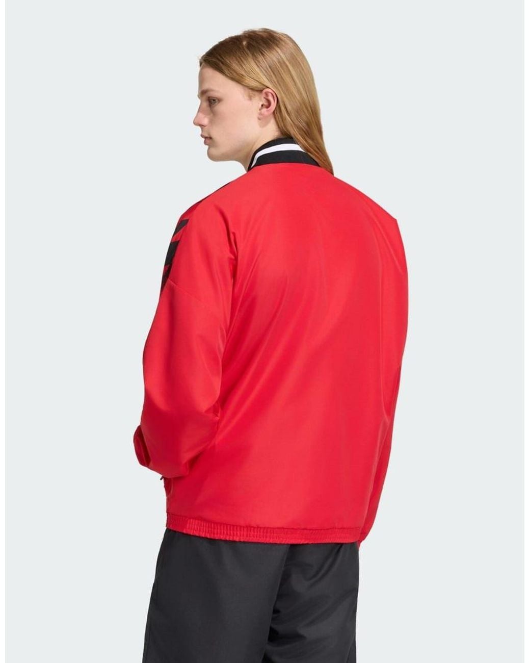 Adidas Originals Red Manchester United Stadium Track Top for men
