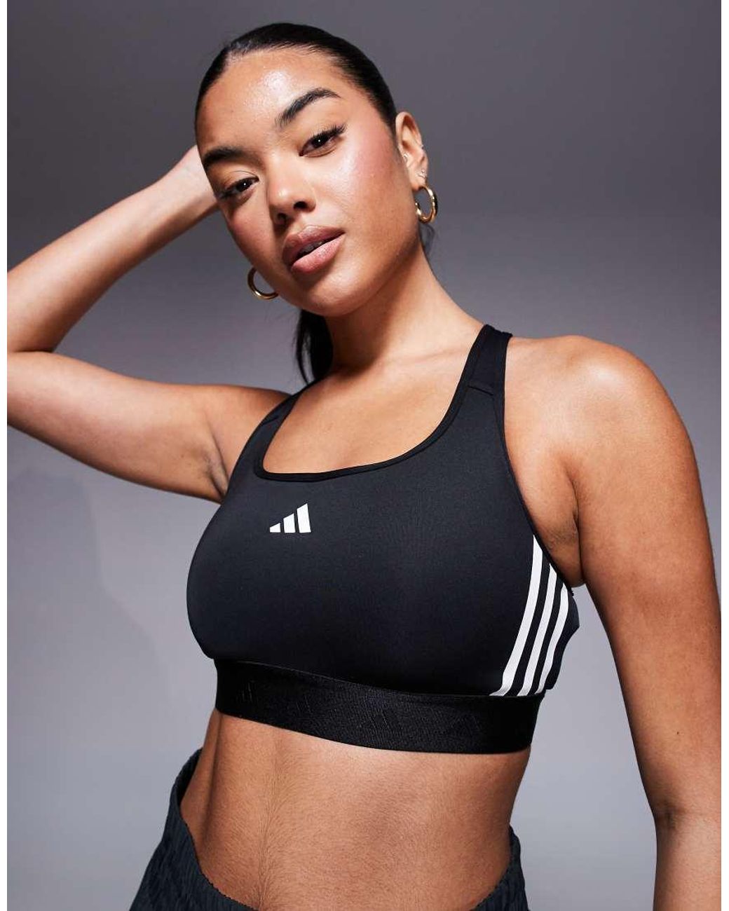 Adidas Originals Multicolor Adidas Training Hyperglam Mid Support Sports Bra