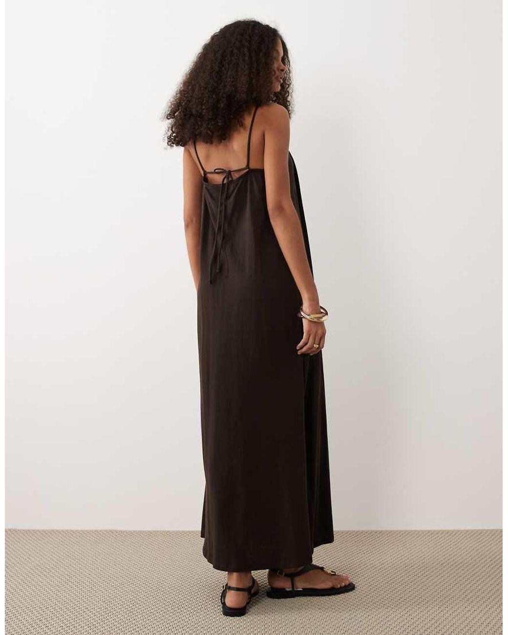ASOS Black Pleated Trapeze Dress