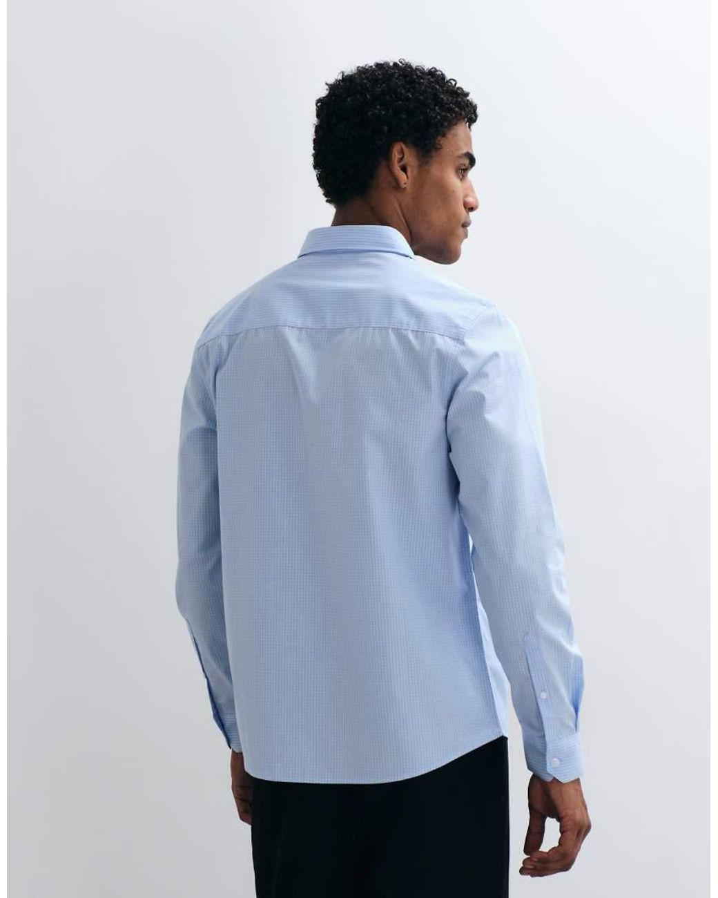 ASOS Blue Regular Fit Check Shirt for men