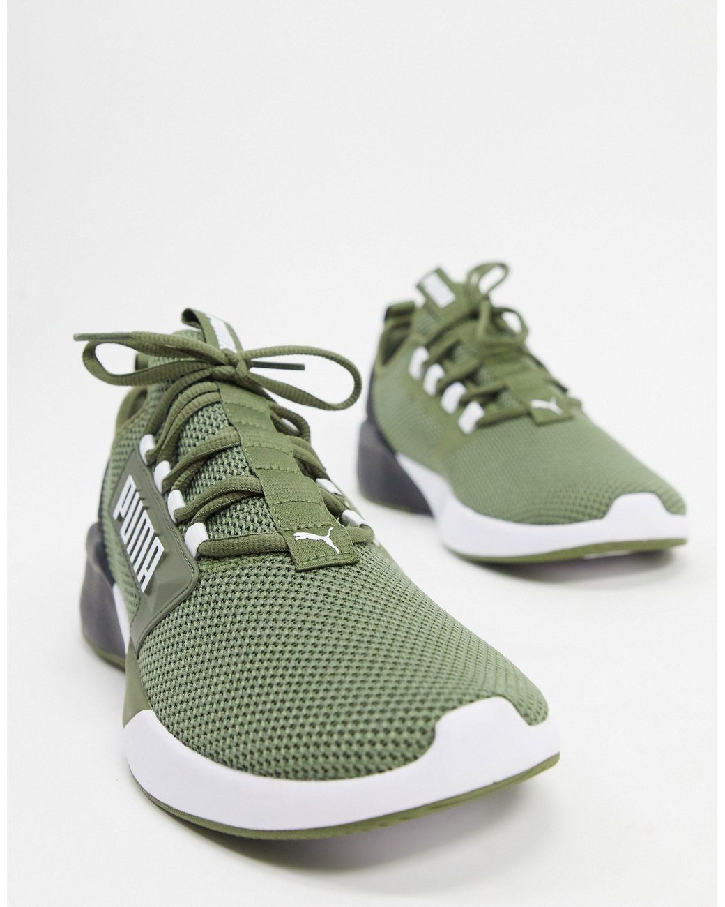 Puma green trainers sales