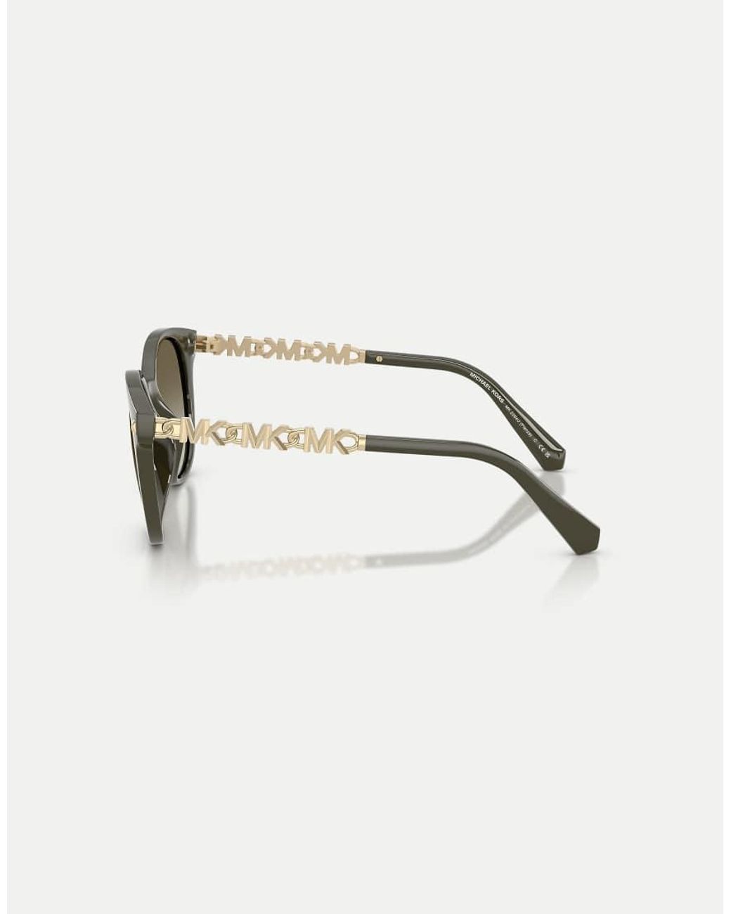 Michael Kors Green Pienza Round Sunglasses With Lens