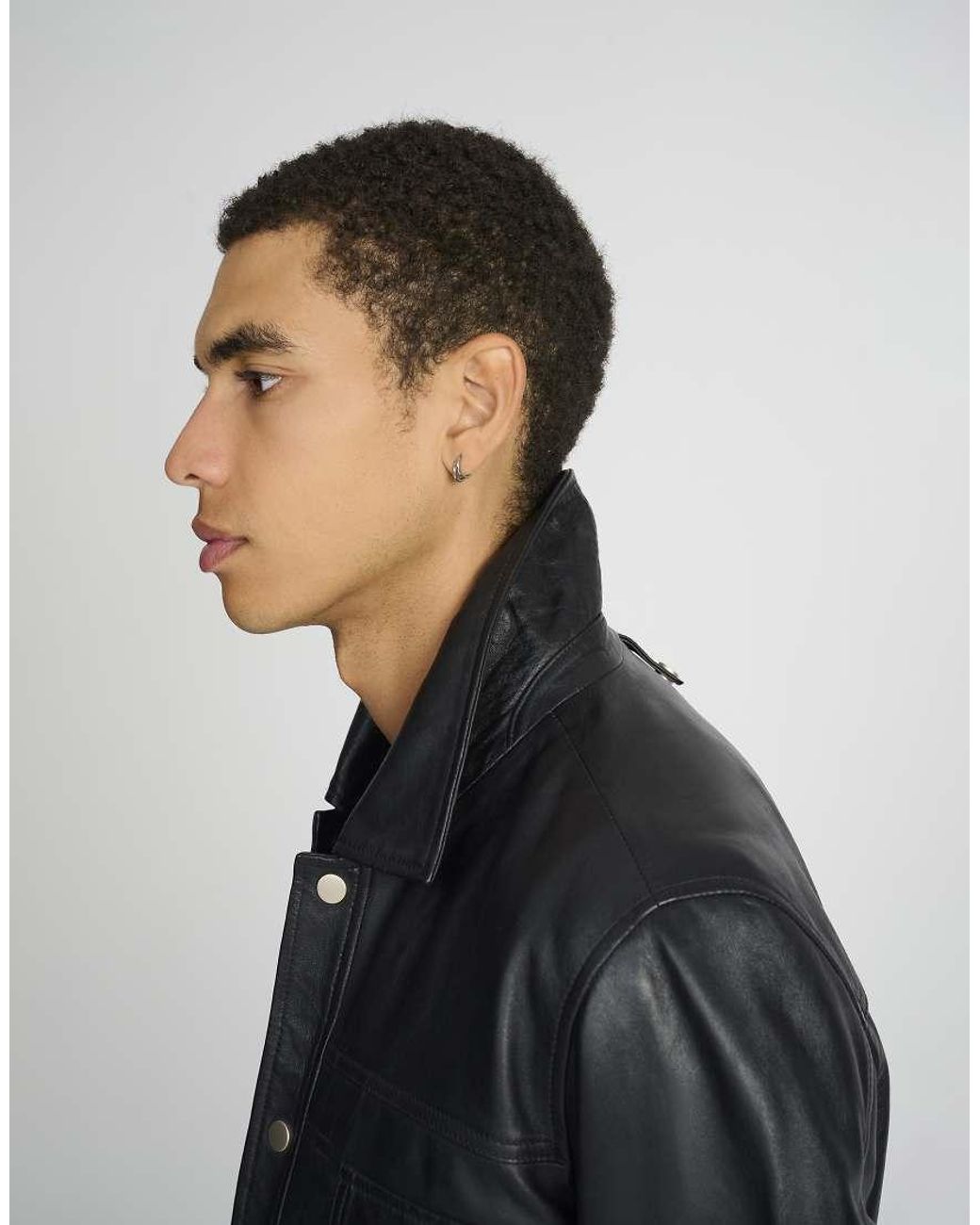 Bolongaro Trevor Blue Real Leather Carlos Trucker Jacket for men