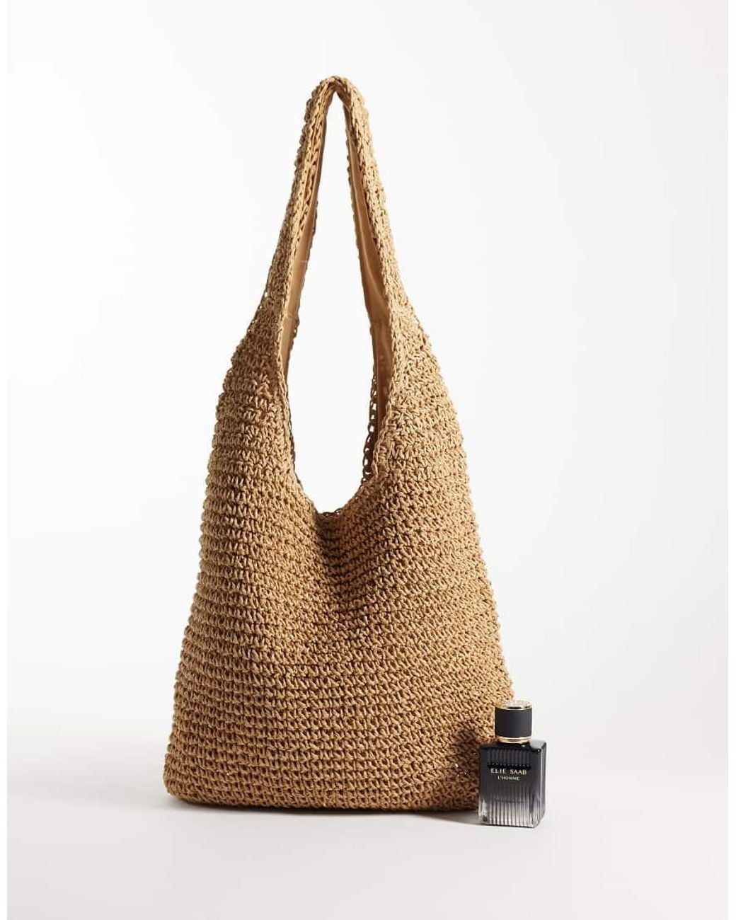 ASOS Brown Straw Tote Bag for men