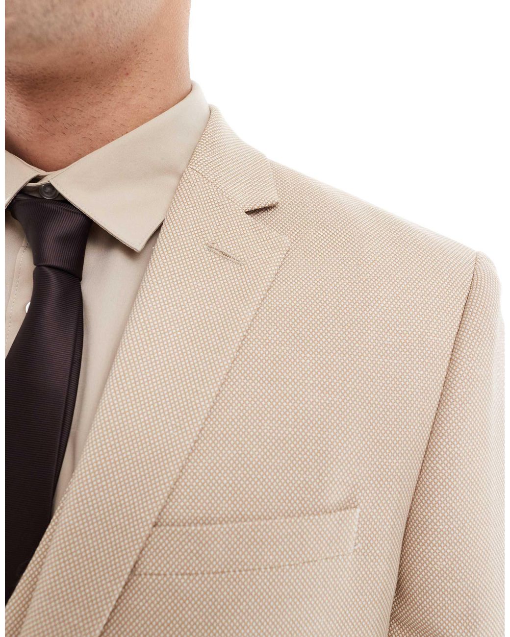 ASOS Natural Slim Suit Jacket for men