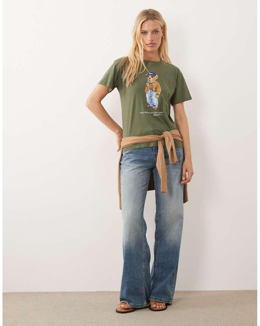 Polo Ralph Lauren Green Polo Bear Straight Fit T-shirt