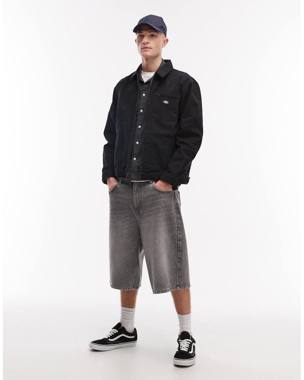 Dickies Ongevoerd Schildersjack Van Canvas in het Blue voor heren
