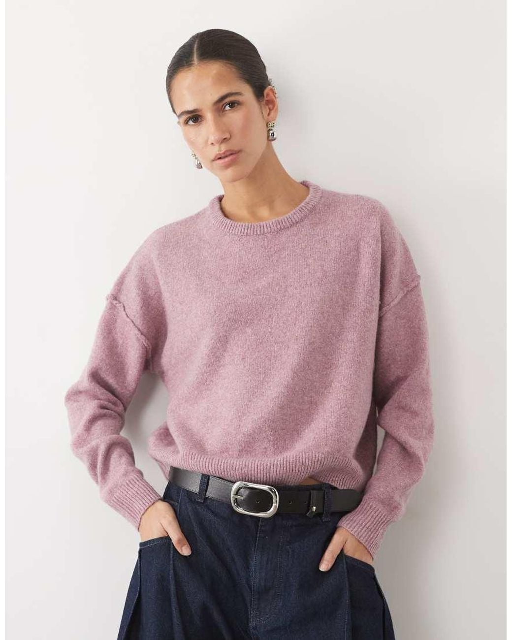 Mango Blue Teen Round Neck Jumper