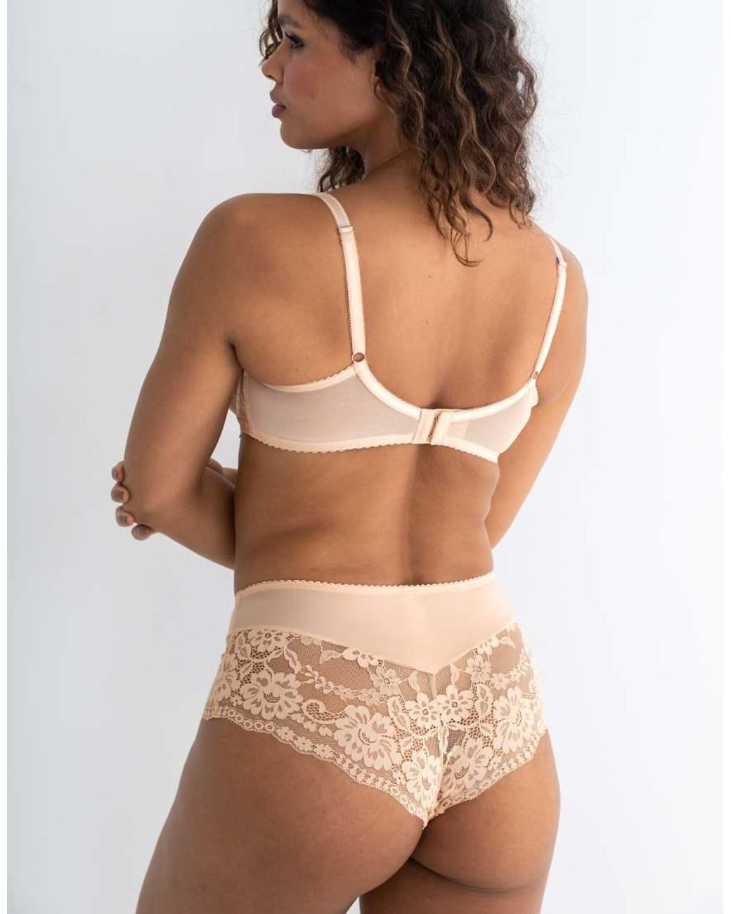 Pour Moi Brown Fleur Lightly Padded High Apex Underwired Bra