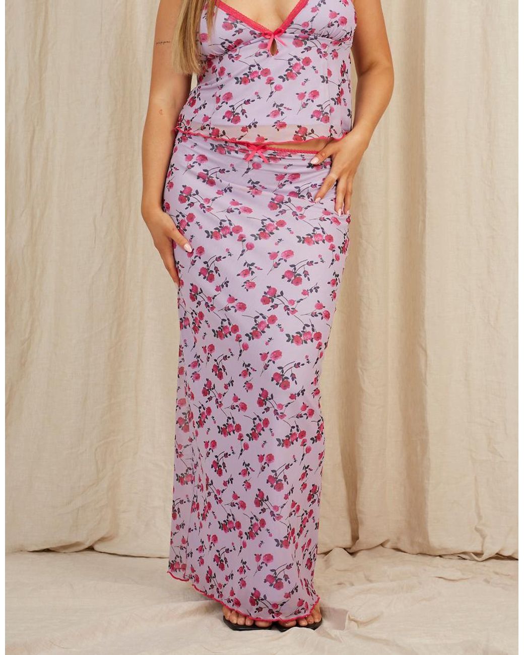 Going Somewhere Pink Mesh Stretch Maxi Skirt