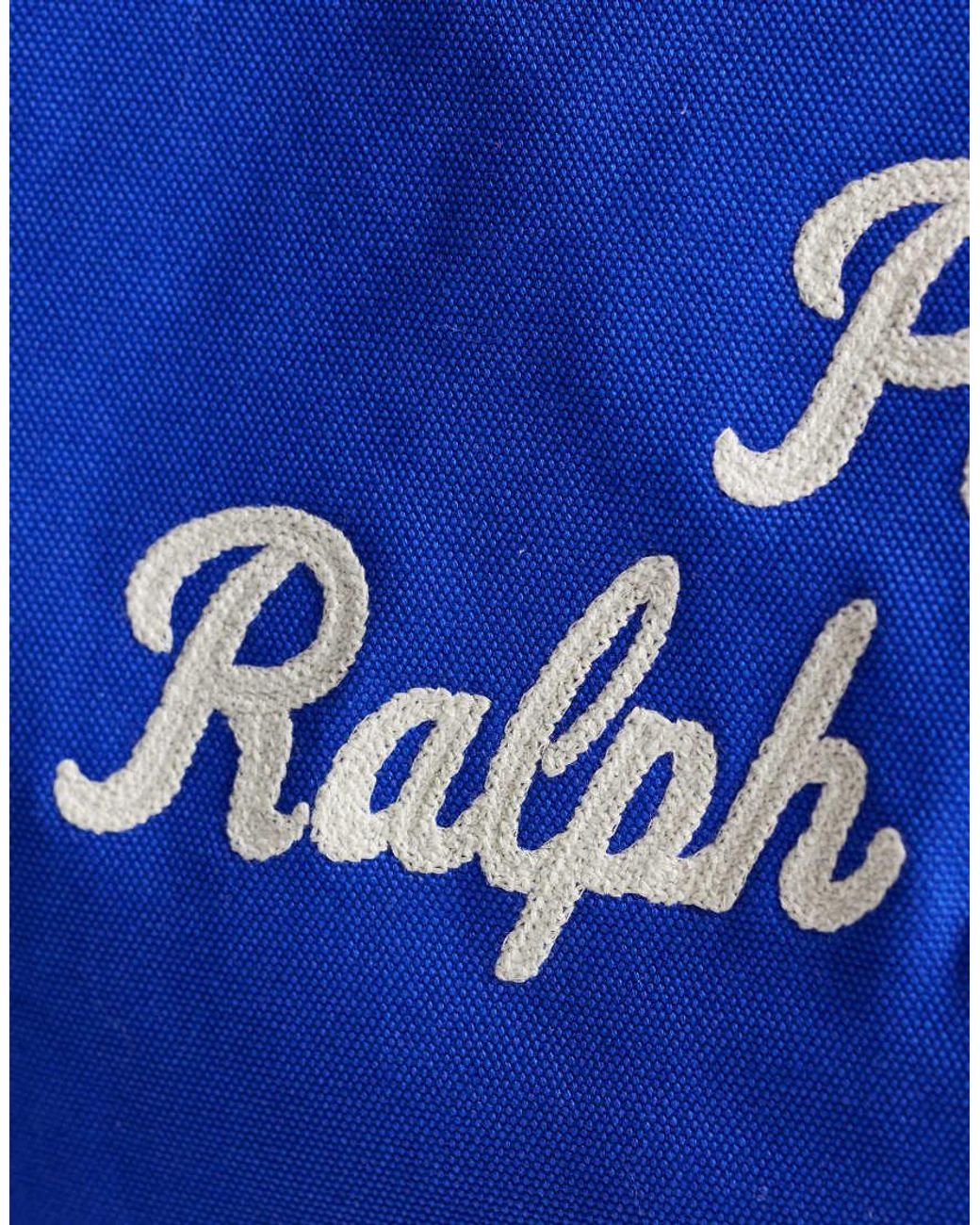 Polo Ralph Lauren Blue Script Logo Large Canvas Tote Bag for men