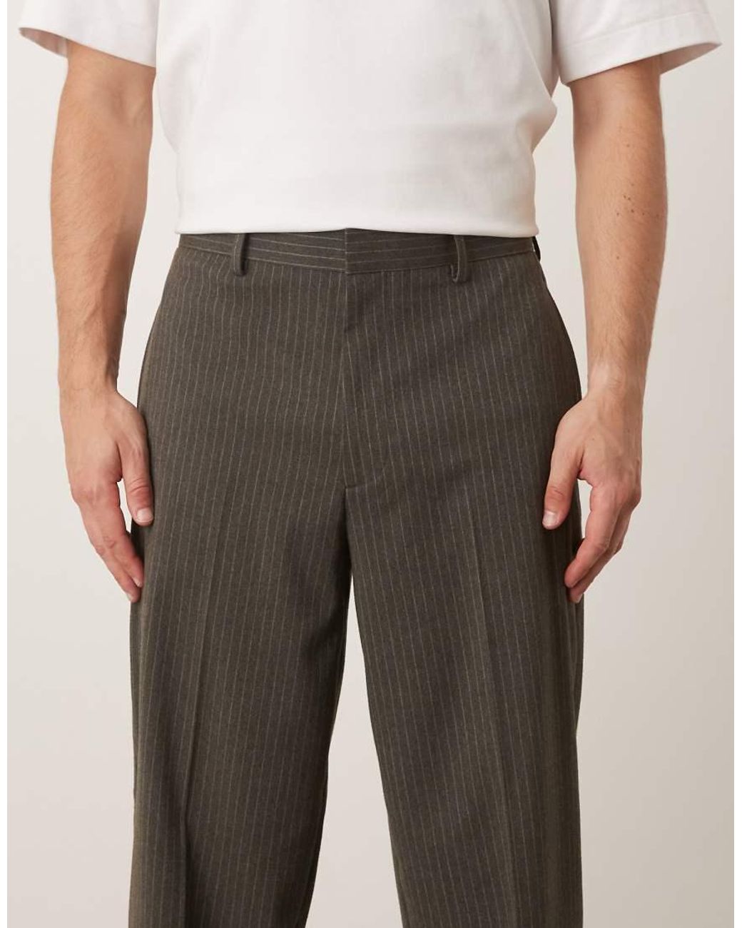ASOS Black Smart Oversized Tapered Trousers for men
