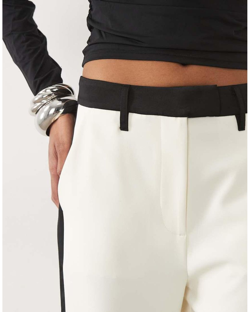 ASOS White Tall Tailored Snatch Tux Flare Trousers