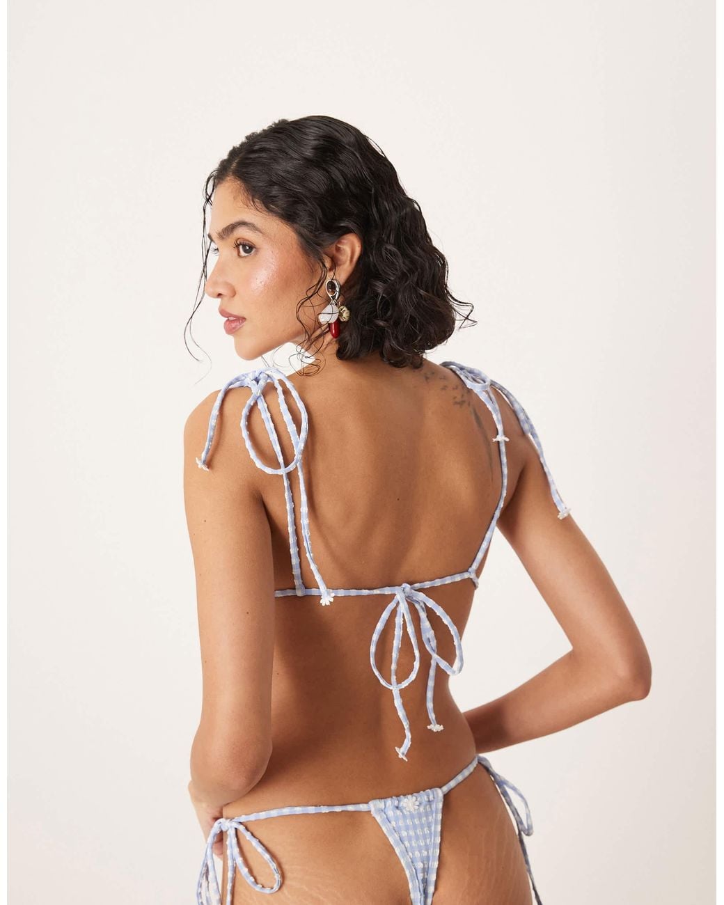 For Love & Lemons Blue Bay Bikini Top Co-Ord