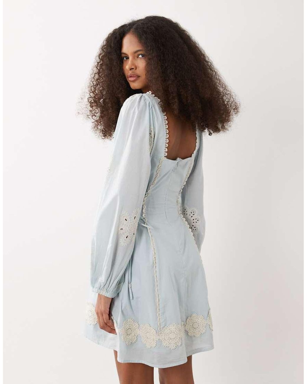 River Island White Cutwork Daisy Mini Dress