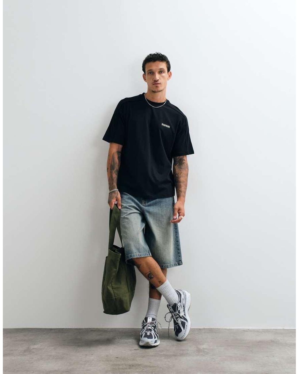 Napapijri Blue Backprint T-shirt for men
