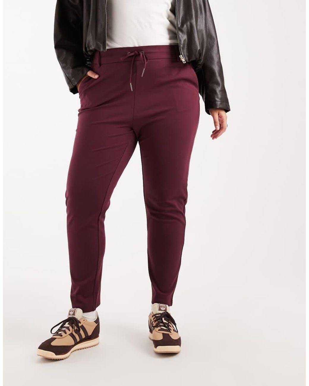 ONLY Red Straight Leg Trousers