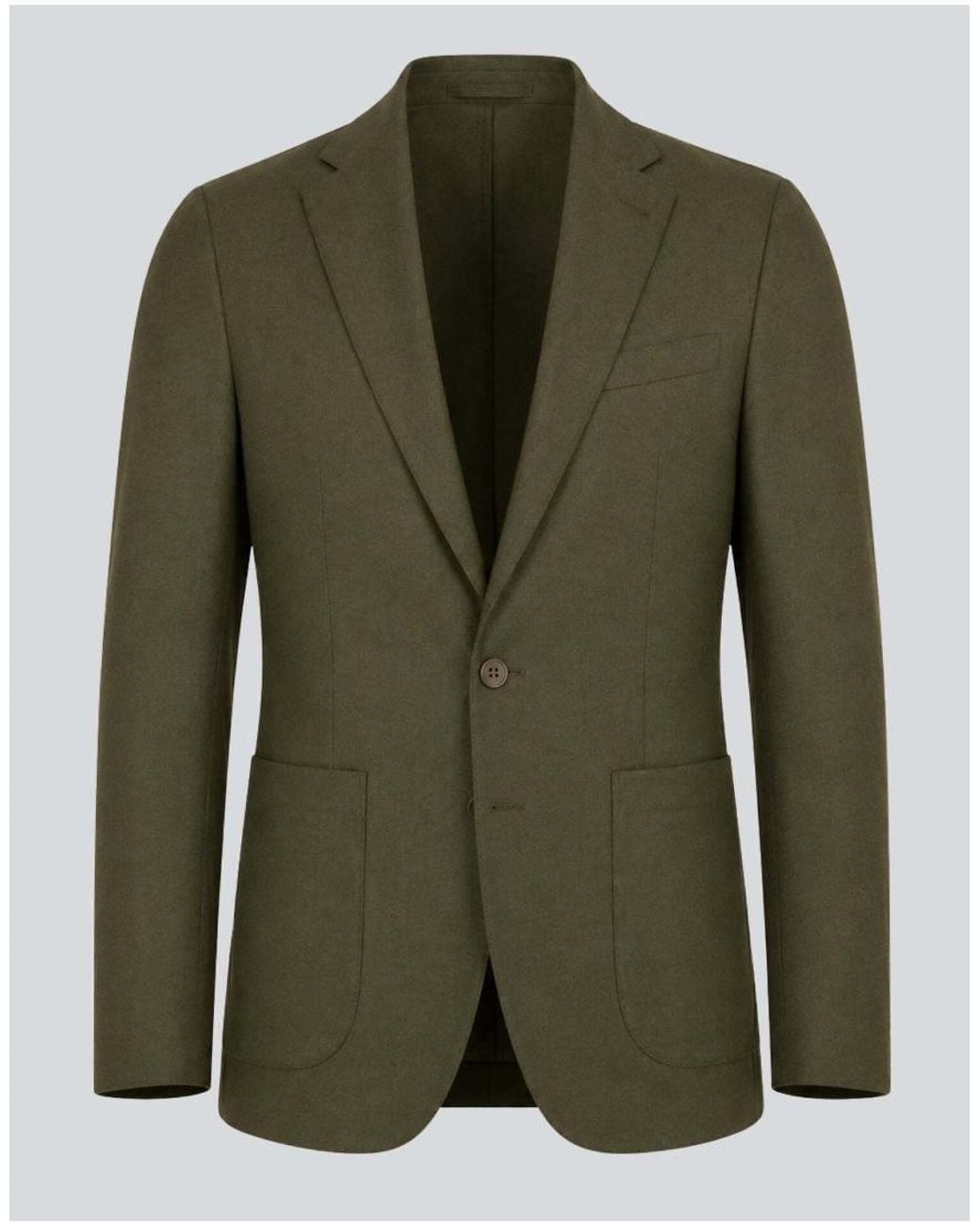 Harry Brown Green Arthur Flannel Blazer for men