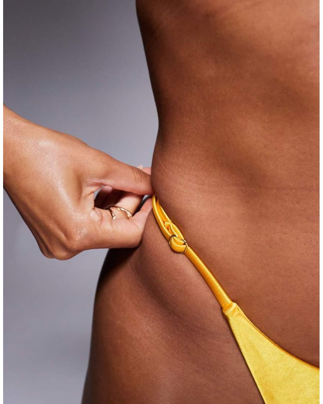 SIMMI Orange Sari Bikini Bottoms