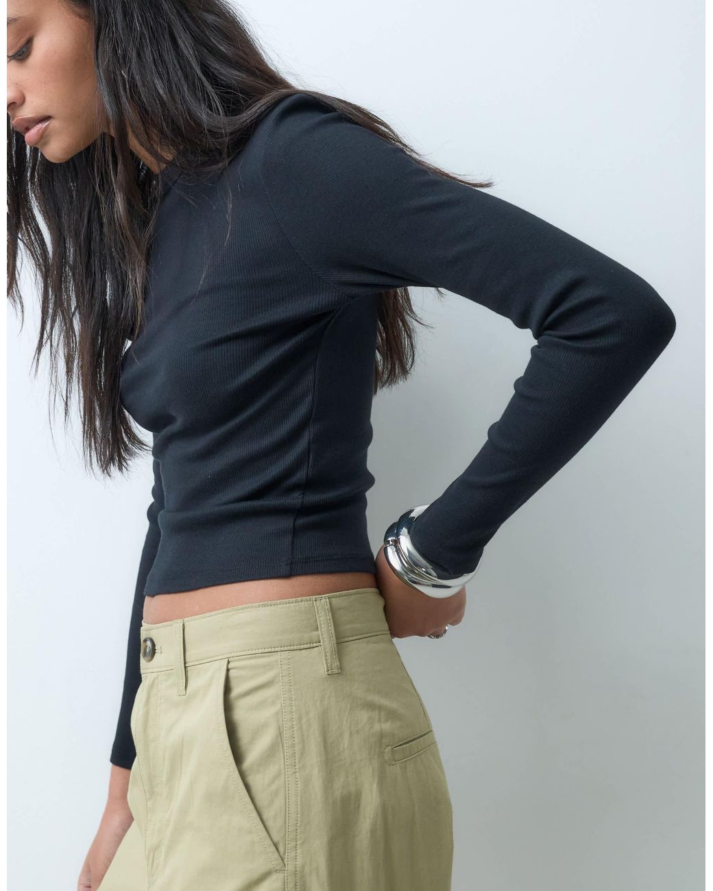 Top ras ASOS en coloris Black
