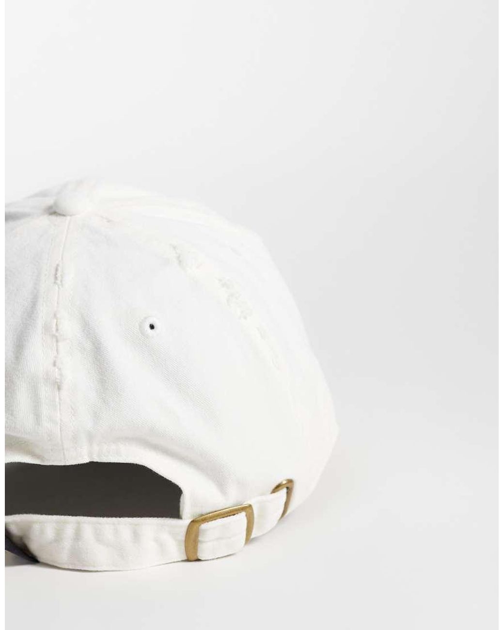 Von Dutch White Loves Distressed Denim Dad Cap