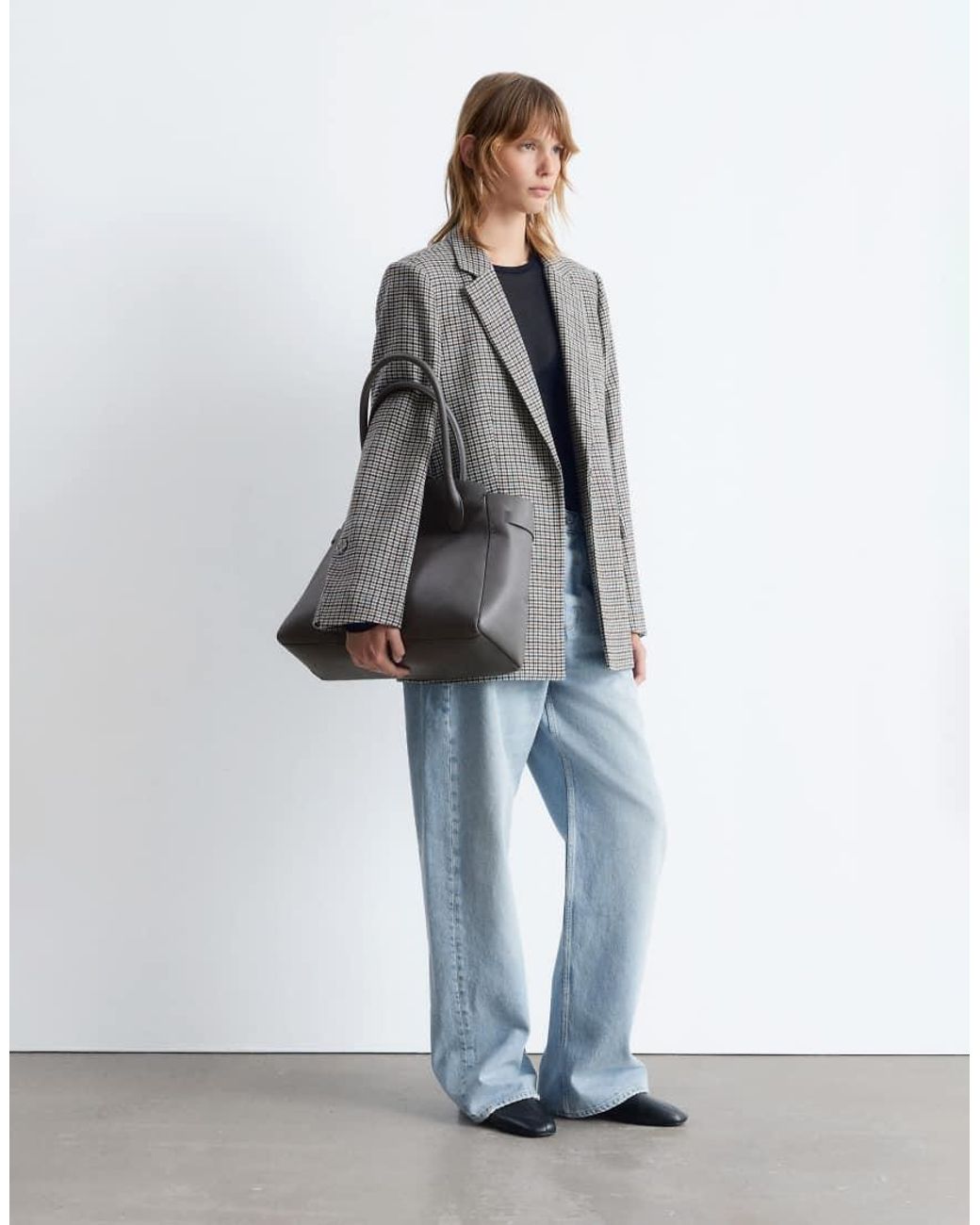 & Other Stories Gray Co-ord Wool Blend Single Breasted Blazer